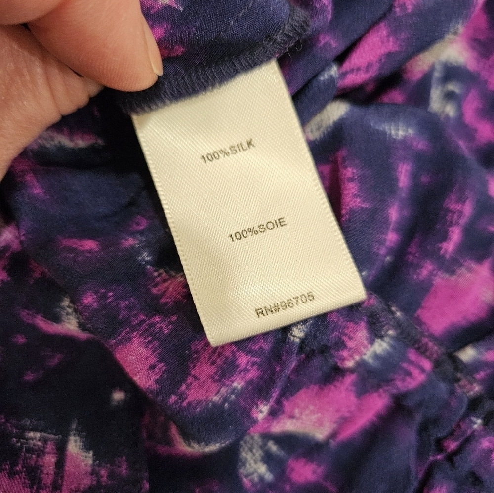 NWT Rebecca Taylor 100% Silk Floral Top - Size 4 - Picture 9 of 13